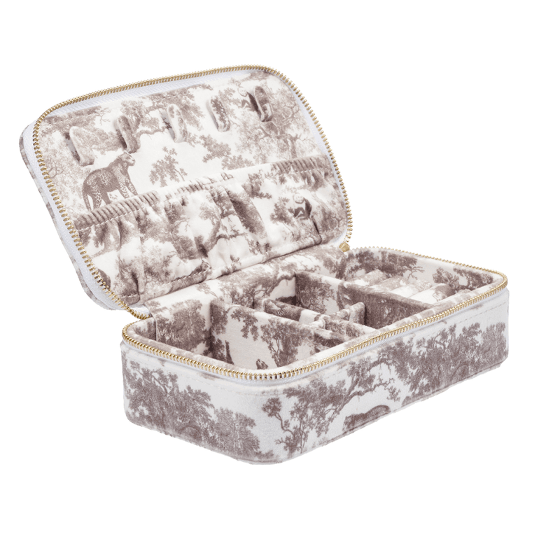 Velvet Jewellery Box - Savannah Pattern